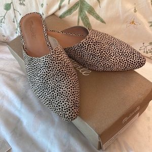 Madewell The Remi Mule in Leopard Calf Hair Size 9